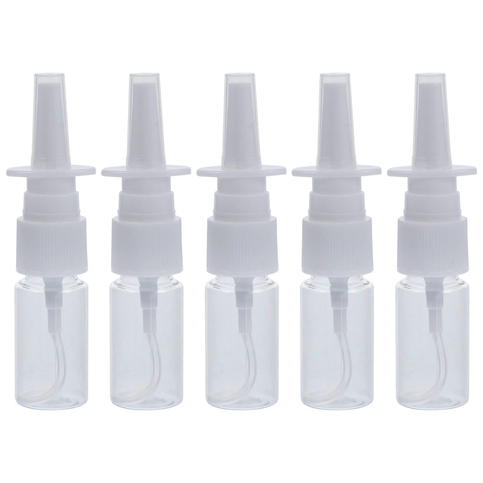 

5pcs Plastic Containers Pump Sprayer Mist 10ml Nose Spray Refillable Bottle For Saline Water Wash Applications