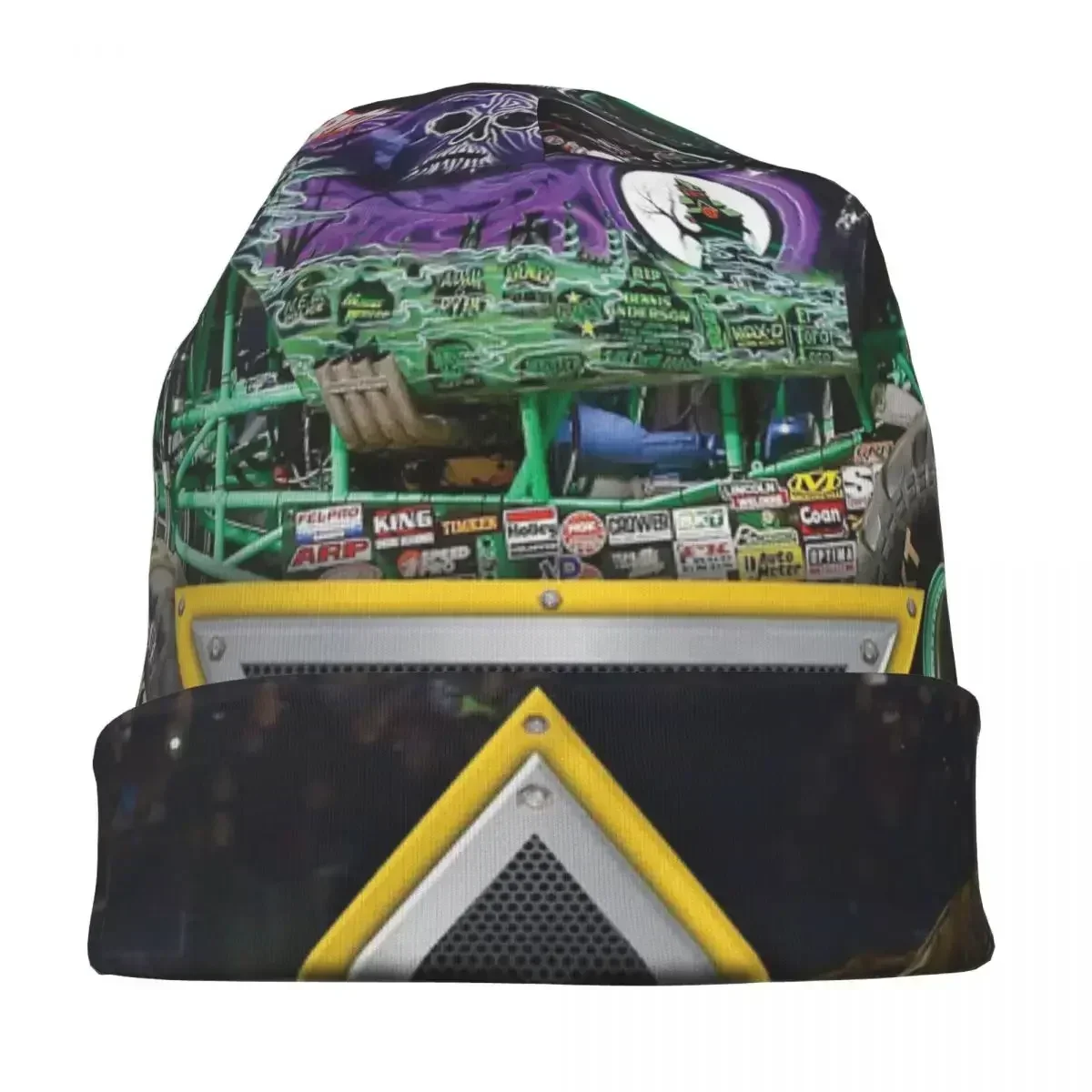 Классическая теплая вязаная шапка с изображением монстра джема женская