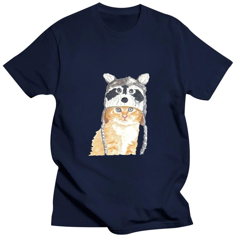 Новинка 2019 летняя футболка забавная милая KATZE CAR RACOON WATER COLOR Wasser