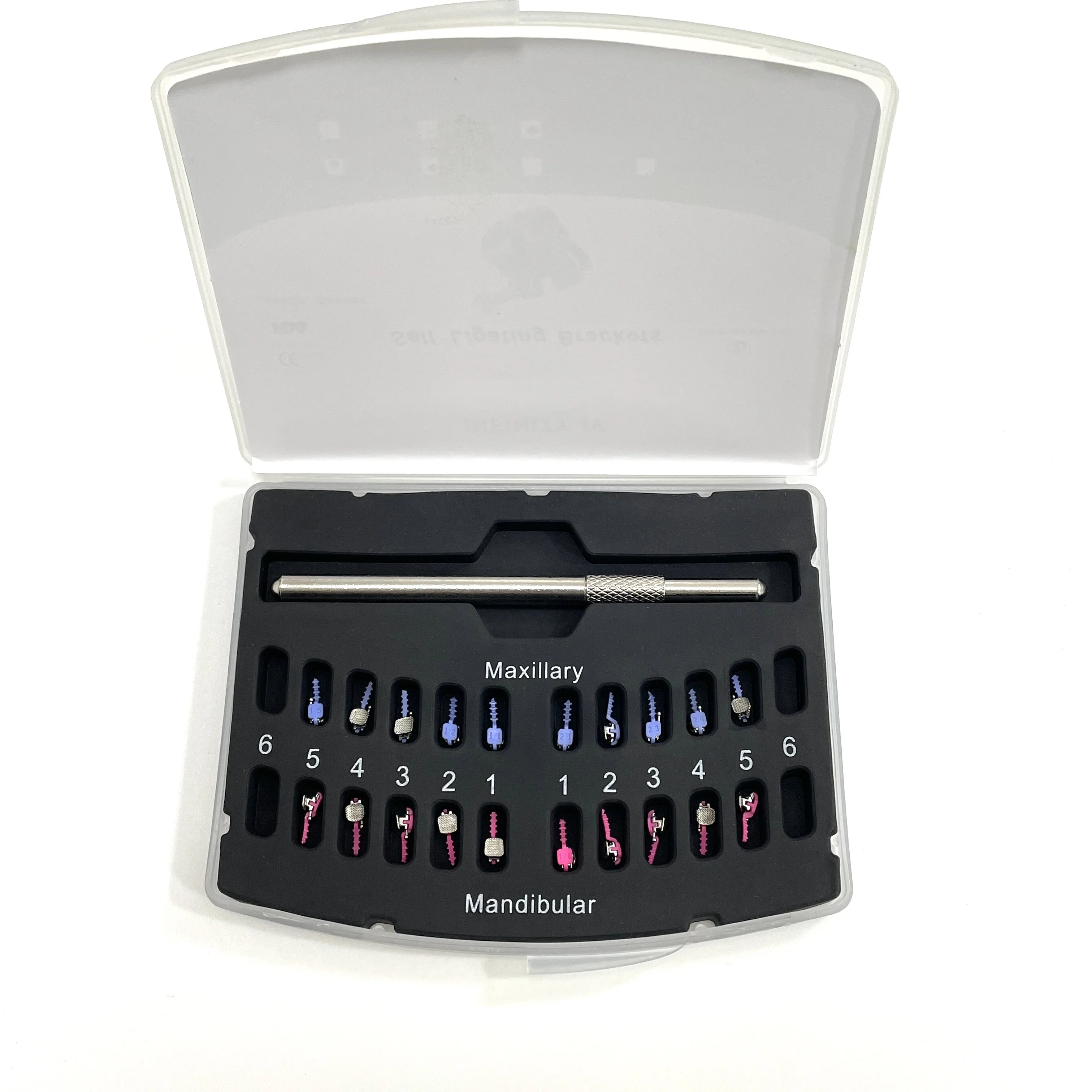 

20Pcs Self-Ligating Mesh Base Roth 345 Hooks Orthodontic Bracket with New Design Locking System