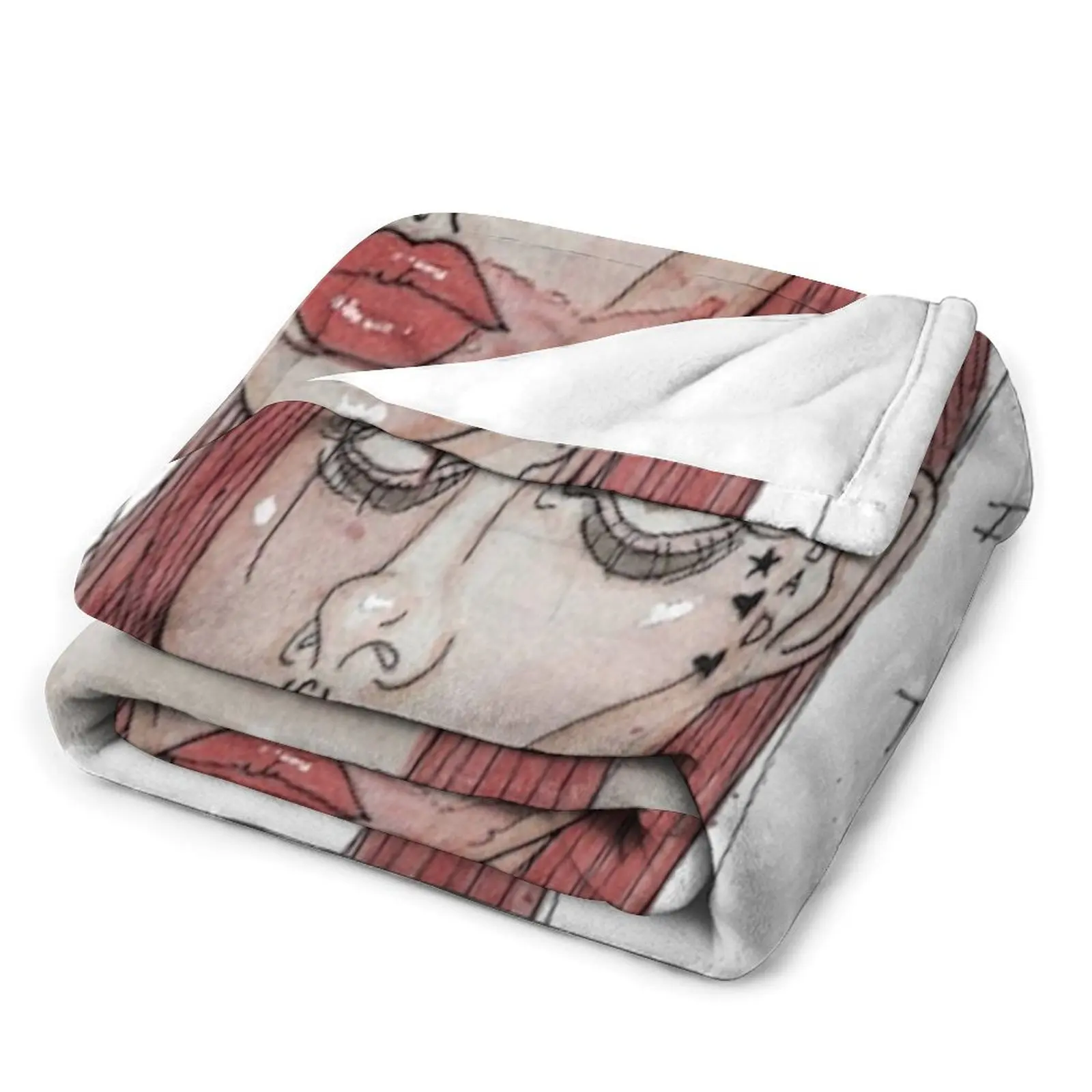 Огромное декоративное одеяло для дивана Crazy Girls - Toopoor