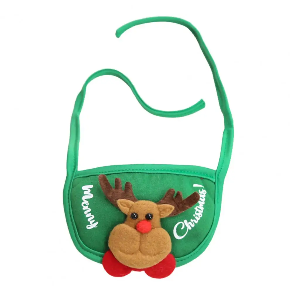 

Pet Bib Santa Claus Deer Decor Dress-up Polyester Pet Dogs Cats Drool Bibs for Christmas