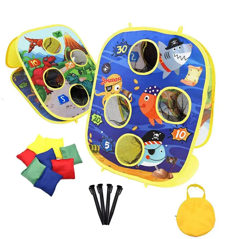 

Throwing Game Set Animal Bean Bag Toy Kids Family Party Beanbag Portable Folding Sandbag Toss Game Outdoor Sports Classic Toys