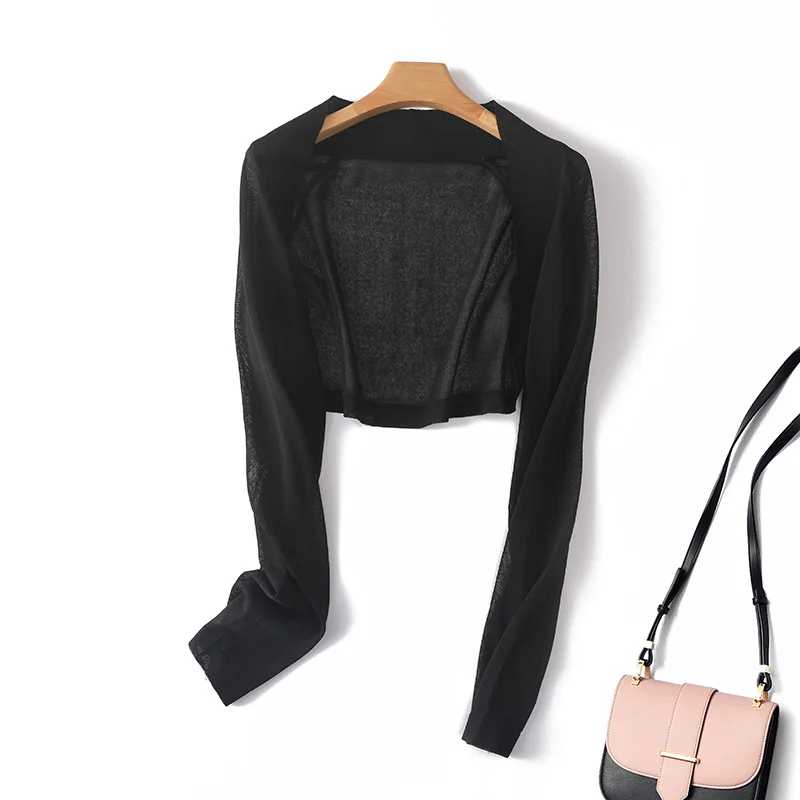 Горячая Распродажа лета 2022 кардиган женский свитер с длинным рукавом короткое