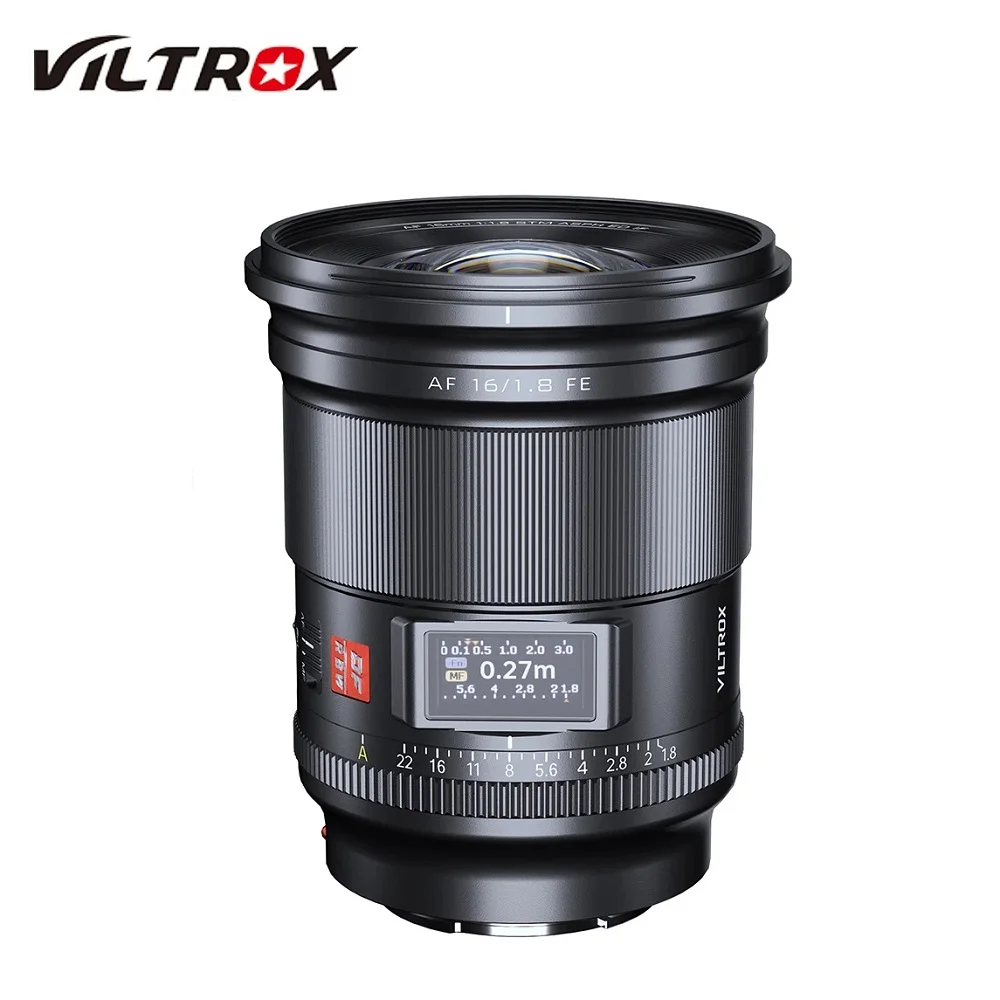 VILTROX 16mm F1.8 Sony E Lens Full Frame Large Aperture Ultra Wide Angle Auto Focus Lens With Screen For Sony Mount Camera Lens