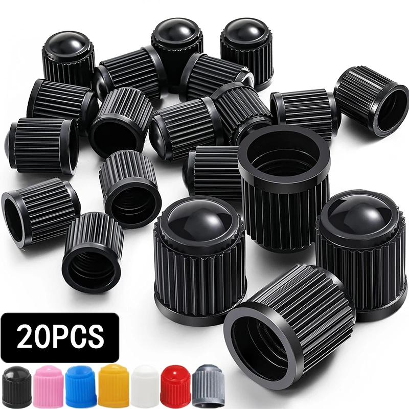 

20Pcs Universal Car Tire Valve Plastic Caps Dustproof Cover Car Motorcycles Bike Universal Wheel Tyre Valve Stem Cap Accessories