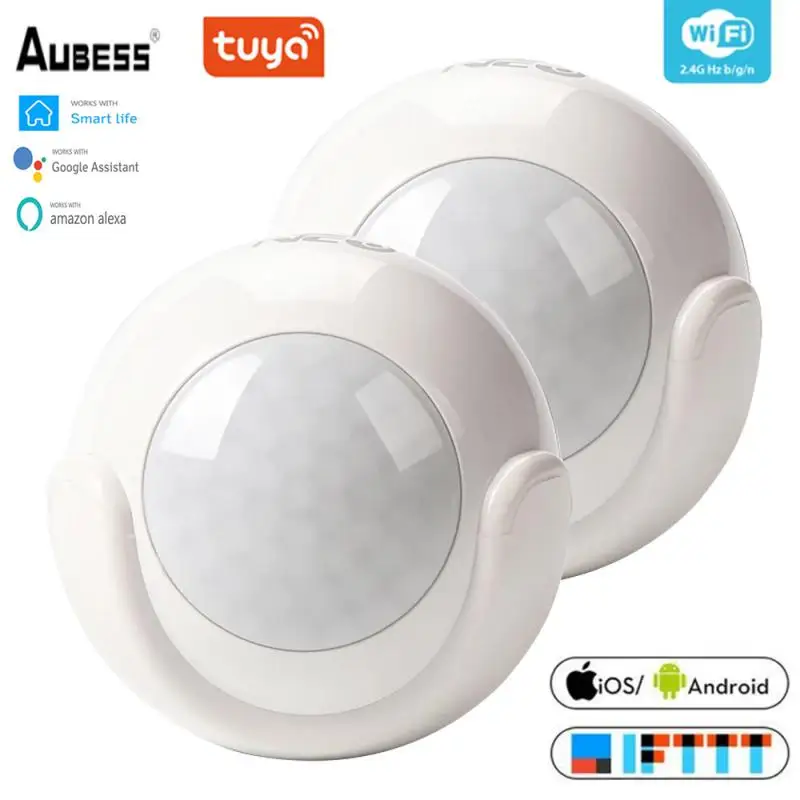 

WiFi Smart PIR Motion Sensor Human Body Detector Voice Control PIR Motion Dectector Work With Tuya SmartLife Alexa Google Home
