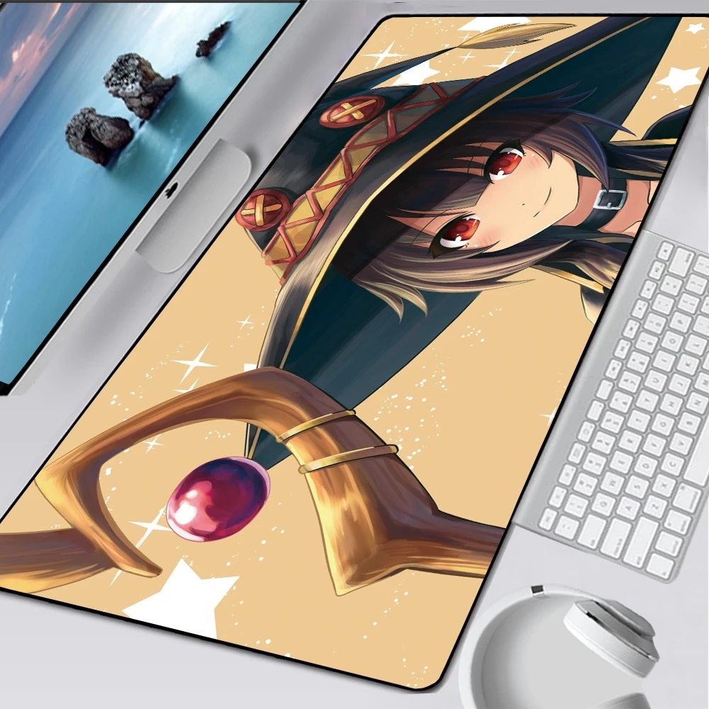 

Игровой коврик для мыши Megumin, домашний большой компьютерный коврик для клавиатуры, настольные Коврики для ноутбука, противоскользящий Наст...