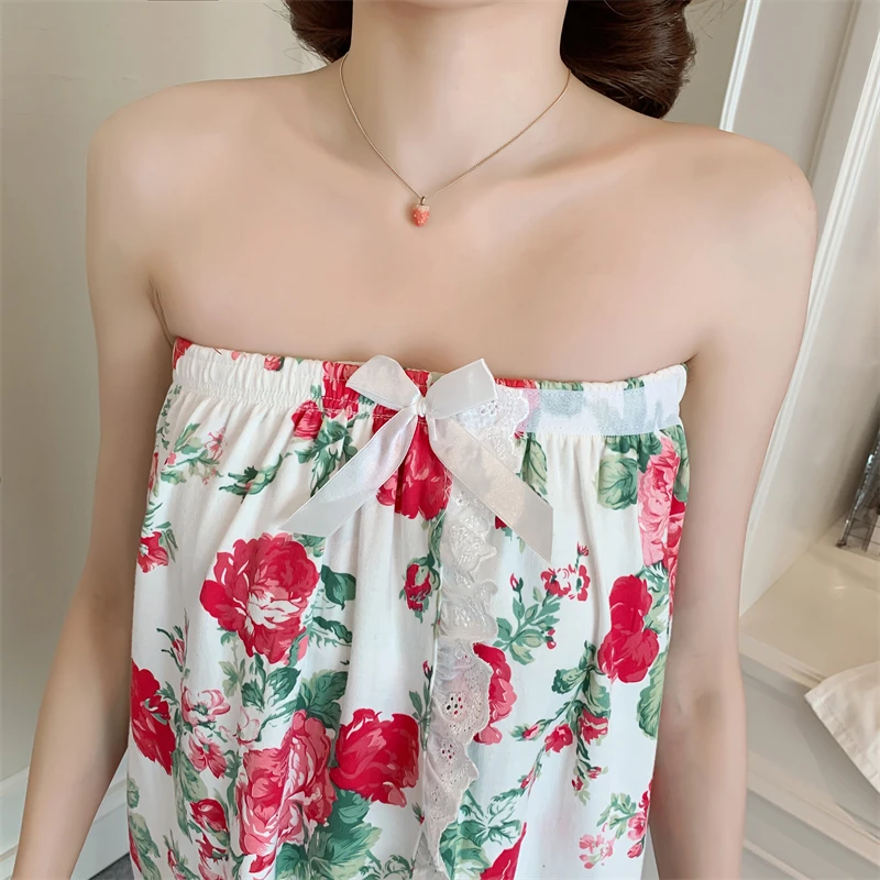 2024 летнее хлопковое пикантное мини-платье с цветочным принтом банное полотенце