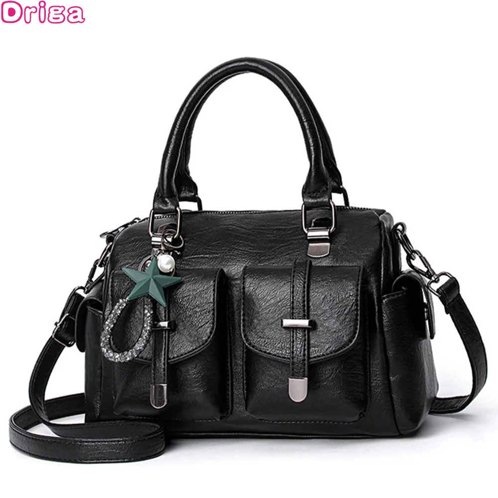 

Female 2023 New Handbags Soft Leather Large Capacity Shoulder Bags Solid Color Crossbody Bags Hot Sell Brand Bags