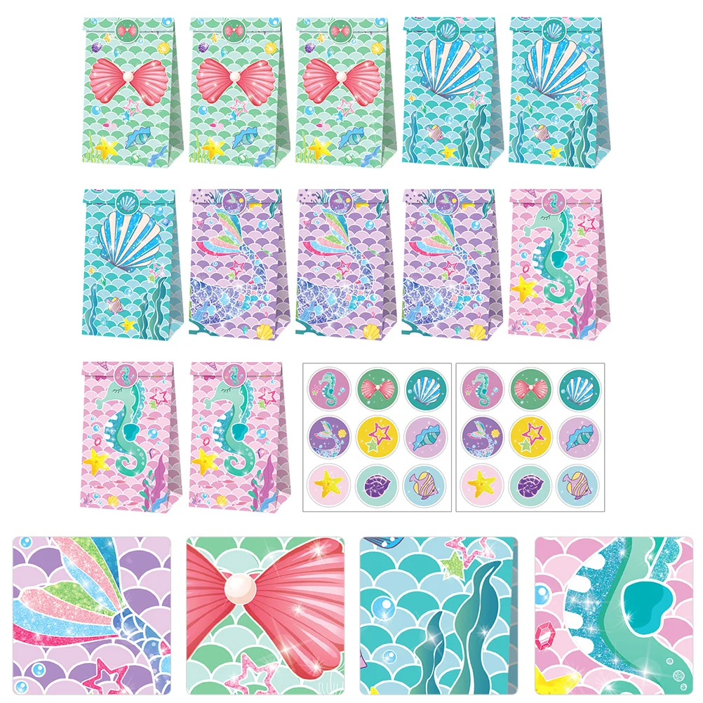 

Box Gift Wedding Bags Bag Paper Party Birthday Candy Baby Mermaid Favor Shower Return Valentine Day Treat Kraft Shopping