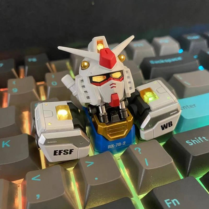 Фото Механические кейкапы для клавиатуры DIY в стиле аниме Gundam, персонализированные кейкапы для ПК, подарок, игрушка №1