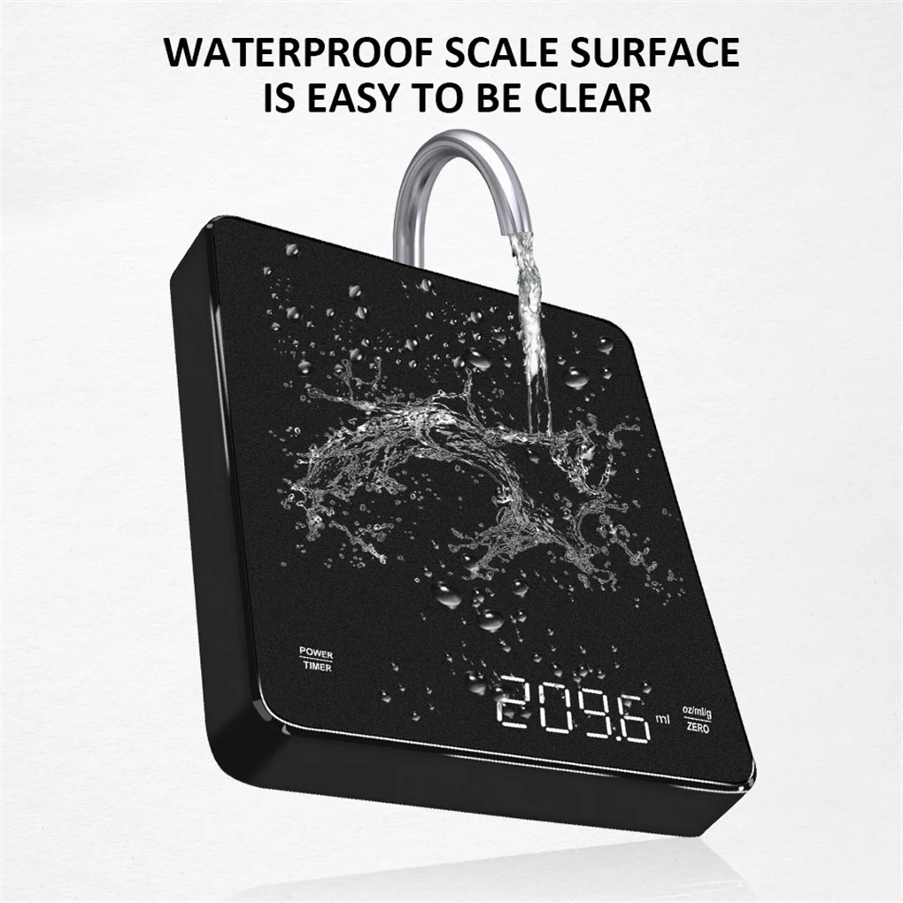 

Hot Sale Kitchen Scale Precision Electronic Scale with Timer LED Digital Scale Smart Coffee Scale Household Food Scale 3KG/0.1g