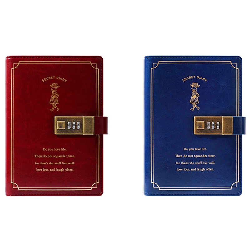 

B6 Retro Style Three-Digit Code Book Fashion Diary With Lock Eye Protection Writing Paper Creative Stationery