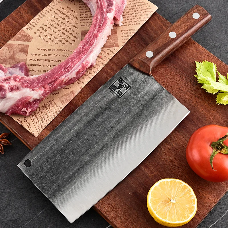 8 дюймов Кухонные ножи с деревянной ручкой острый мачете Мясницкий ручной работы