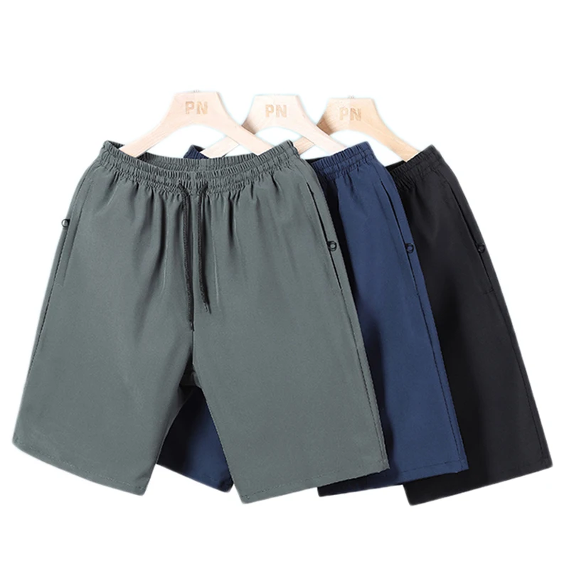 

HCXY brand mens casual shorts 2022 summer trend solid color shorts for men thin loose five-point pants male