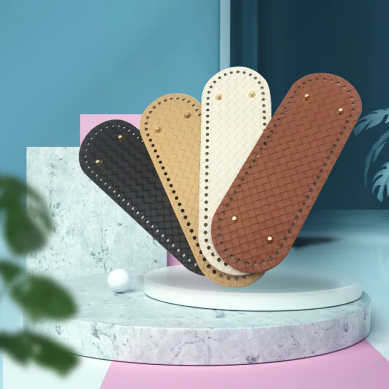 

6x18/10x22/ 10x30cm Handmade Pu Leather Bag Bottom Diy Crochet Bottom for Women Handbag Shoulder Bag Accessories Parts