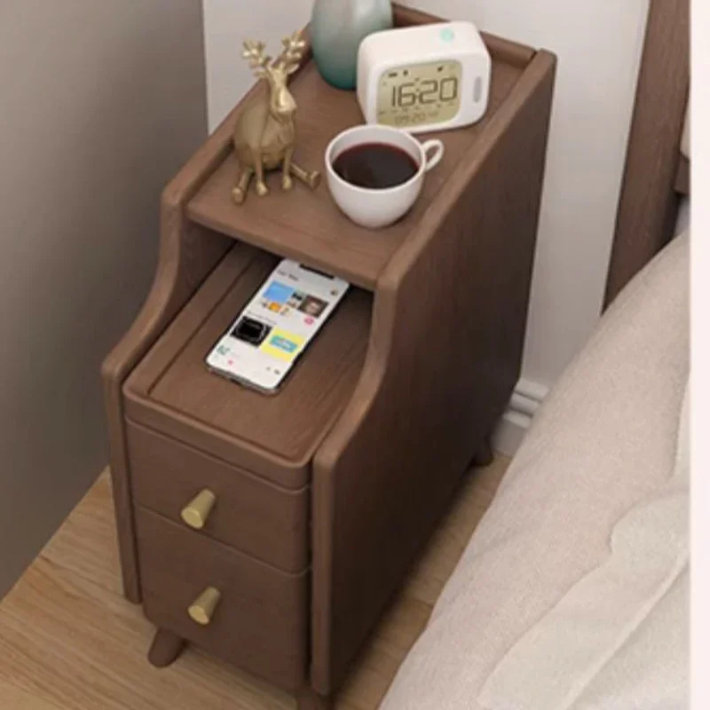 Узкий современный прикроватный столик для макияжа с выдвижными ящиками хранения