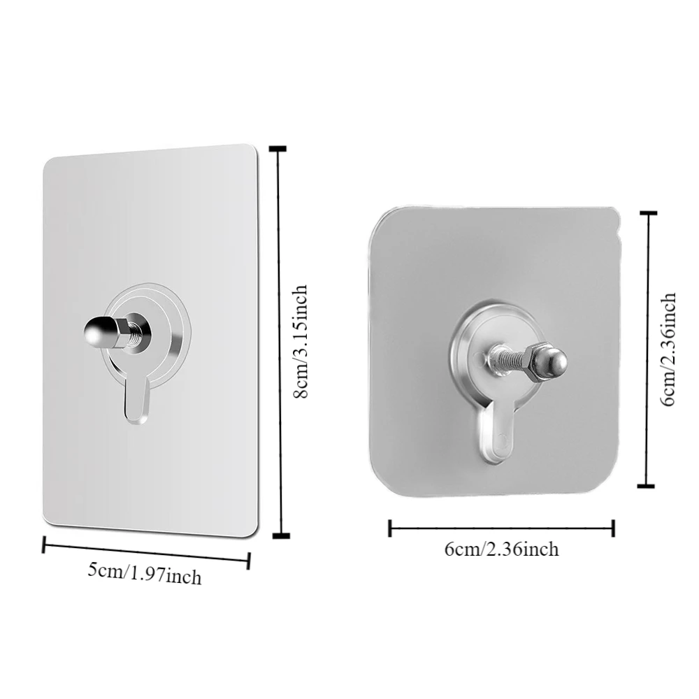 5 шт. самоклеящиеся акриловые настенные крючки для ключей