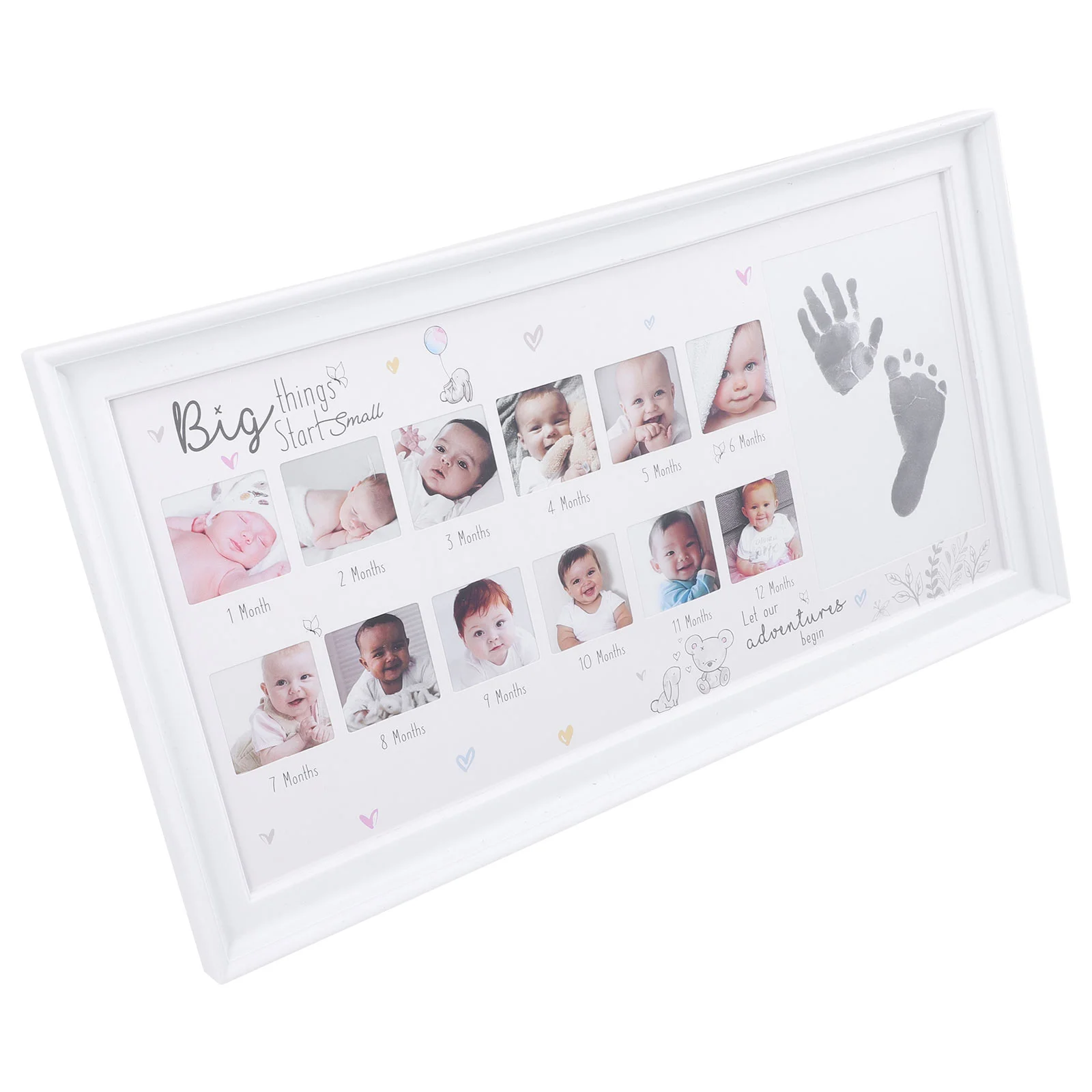 

Frame Baby Growth Photo Infant New Born Gifts Milestone Wood First Year Picture