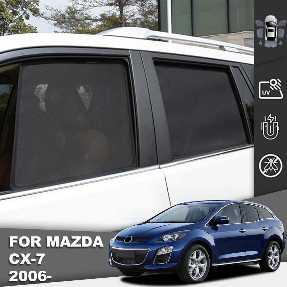 

For Mazda CX-7 CX7 2006-2021 CX 7 Magnetic Car Sunshade Front Windshield Mesh Frame Curtain Rear Side Window Sun Shade Visor