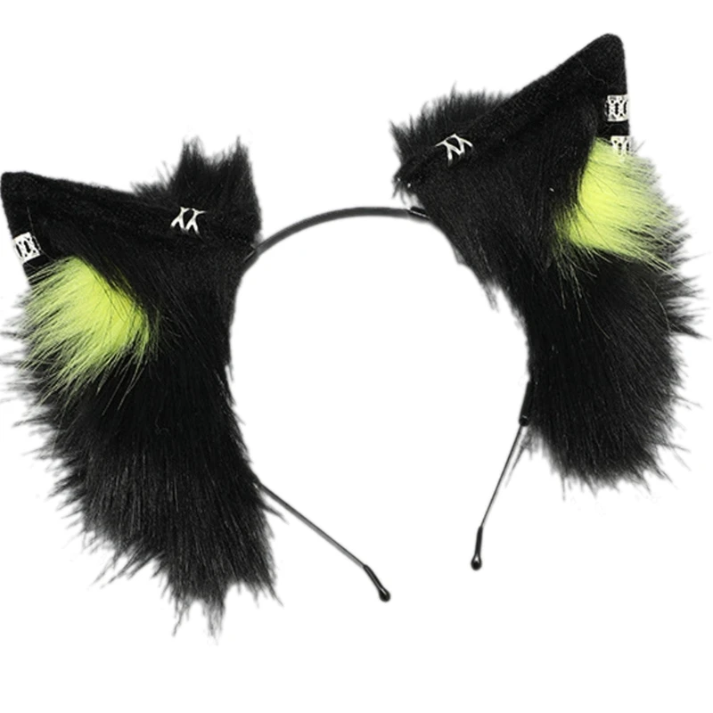 Регулируемая повязка для волос с лисьими ушками детей и взрослых вечерние