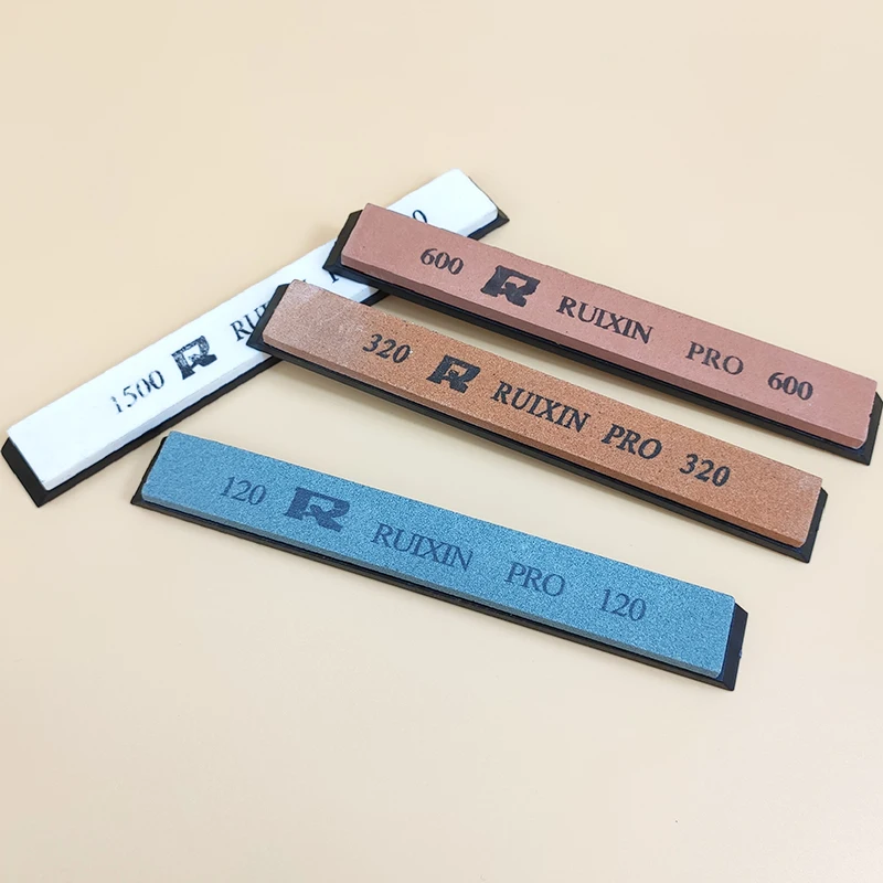 

RUIXIN PRO whetstone 4pcs oil stone 120 320 600 1500 Grit Professional Sharpening stone Whetstone Fixed angle knife sharpener