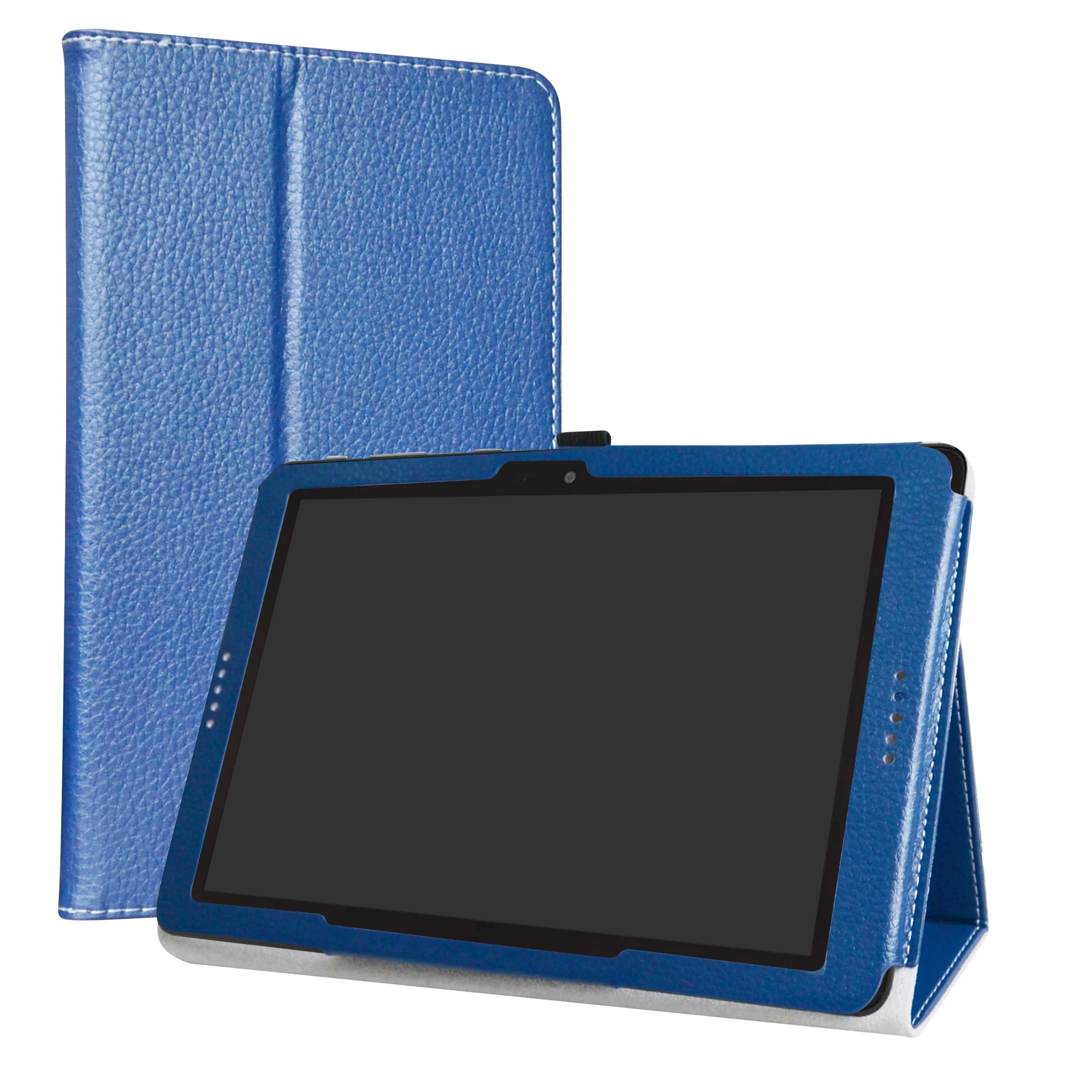 Case For 10" AT&T Primetime Tablet Folding Stand PU Leather Cover with Magnetic Closure