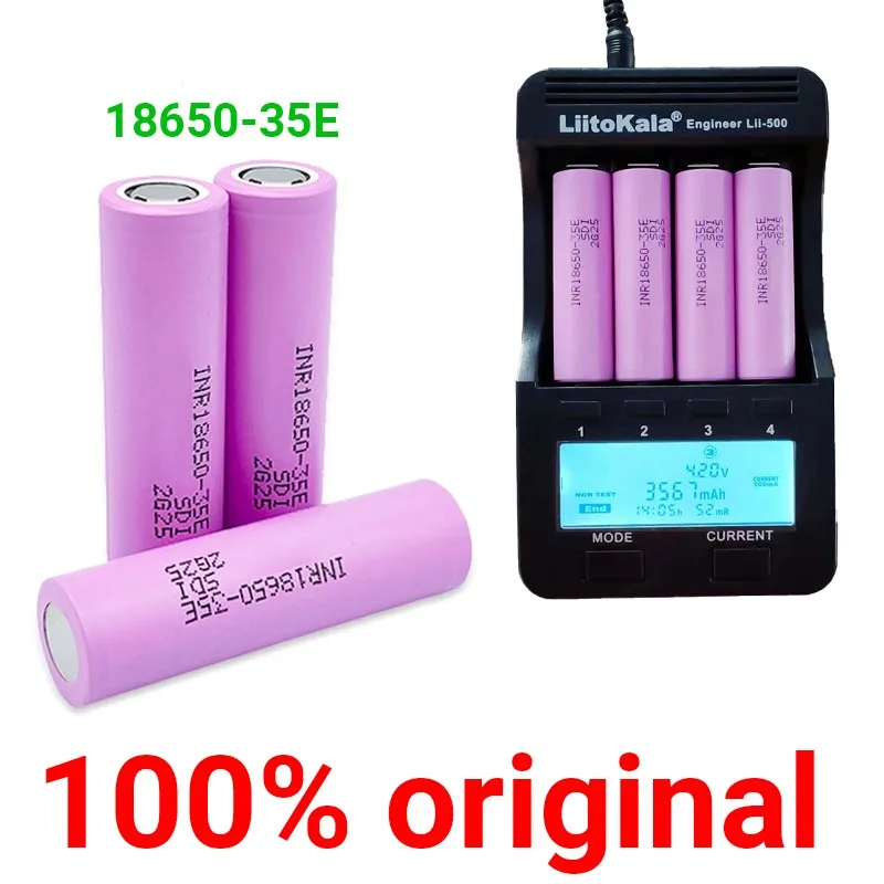 

2023 New 18650 Lithium Battery 35E 3500mAh 3.7V 25A High Power Lithium Ion Rechargeable Battery 18650+Free Shipping