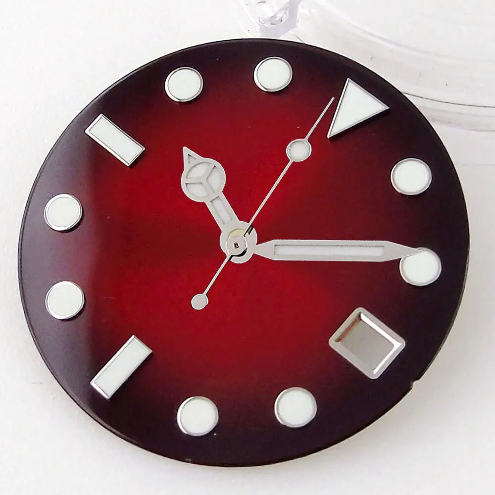 29 мм синий красный желтый зеленый черный с градиентом циферблата подходит для