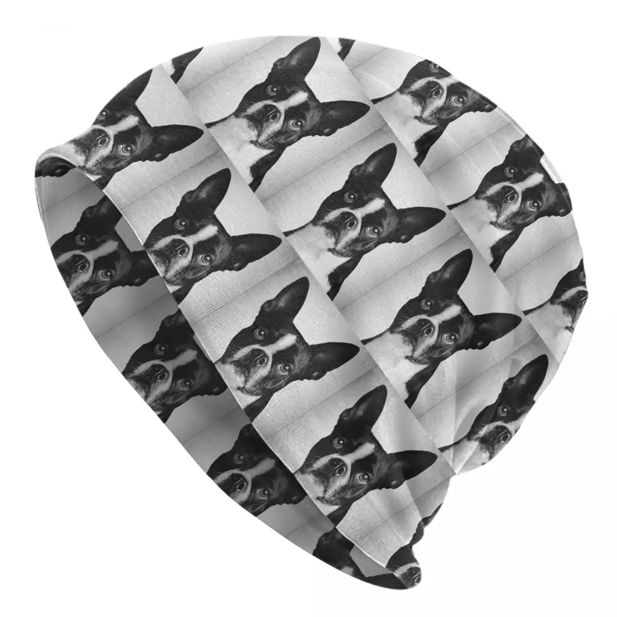 

Шапки-бини Boston Terrier для мужчин и женщин, уличная одежда унисекс, зимняя теплая вязаная шапка, головной убор с забавным мемом для взрослых