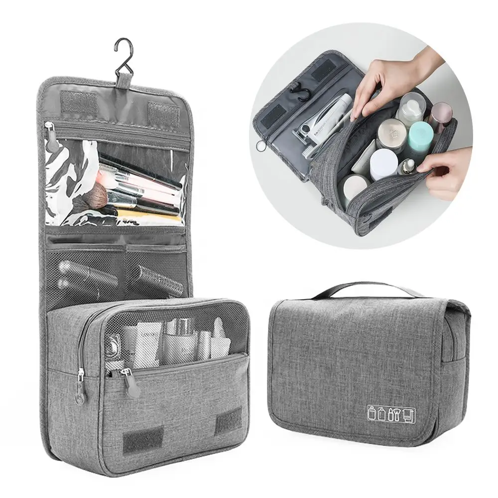

Shower Water-resistant Waterproof with Hook Cosmetic Organizer Bag Travel Toiletry Bag Hanging Makeup Bag Makeup Case
