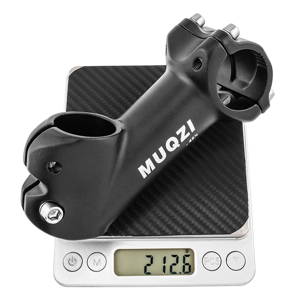 

45 Degree Stem Bicycle Stems Mountain Road Bike Black Handlebar Riser Ultra Light Riser Aluminum Alloy Bicycle Stem 1PC