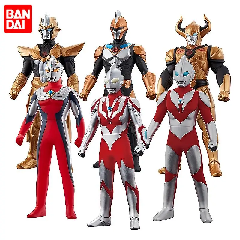 

Оригинальная мягкая клейкая кукла Bandai Ultraman Hero с рисунком, джонеус, земельный патрон, нулевая Dyna, регулируемая модель куклы, фигурная игрушка...