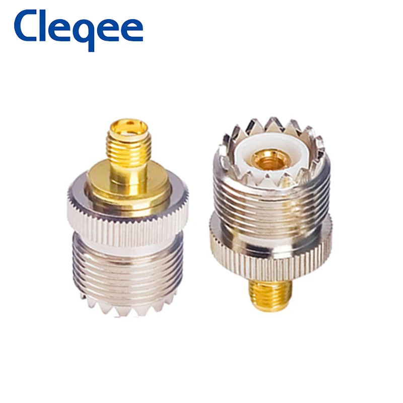 Cleqee 1 шт. SMA гнездо до UHF RF коаксиальный разъем адаптер SO-239 SO239 в конвертер |
