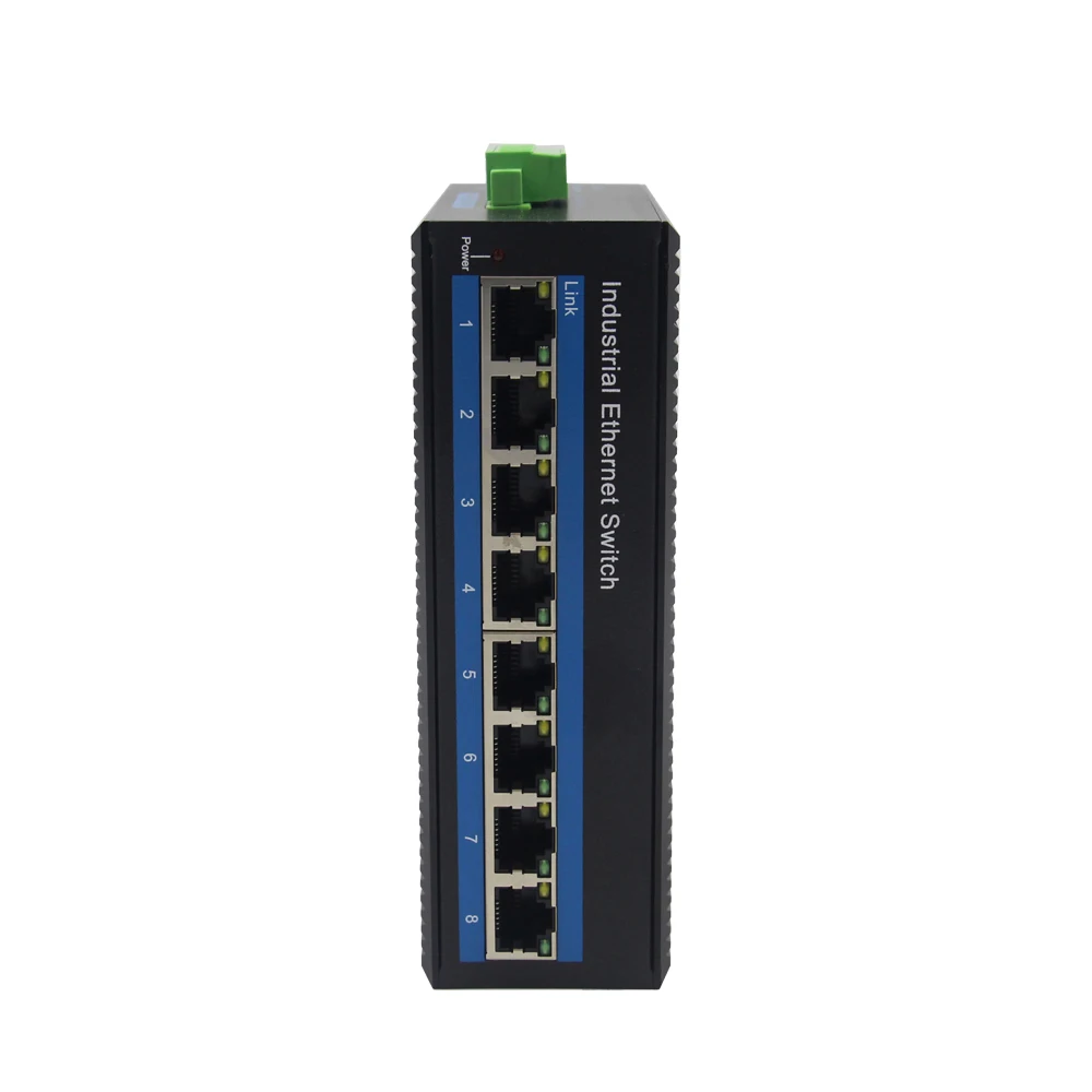 

10/100Mbps 8 Port POE Ethernet Switch Din Rail mount Unmanaged Industrial 8 RJ45 UTP Network Switch 48V