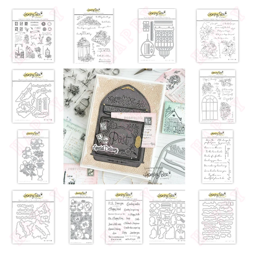 Почтовый ящик с кружевными вставками по бокам в форме сердца штампы трафареты