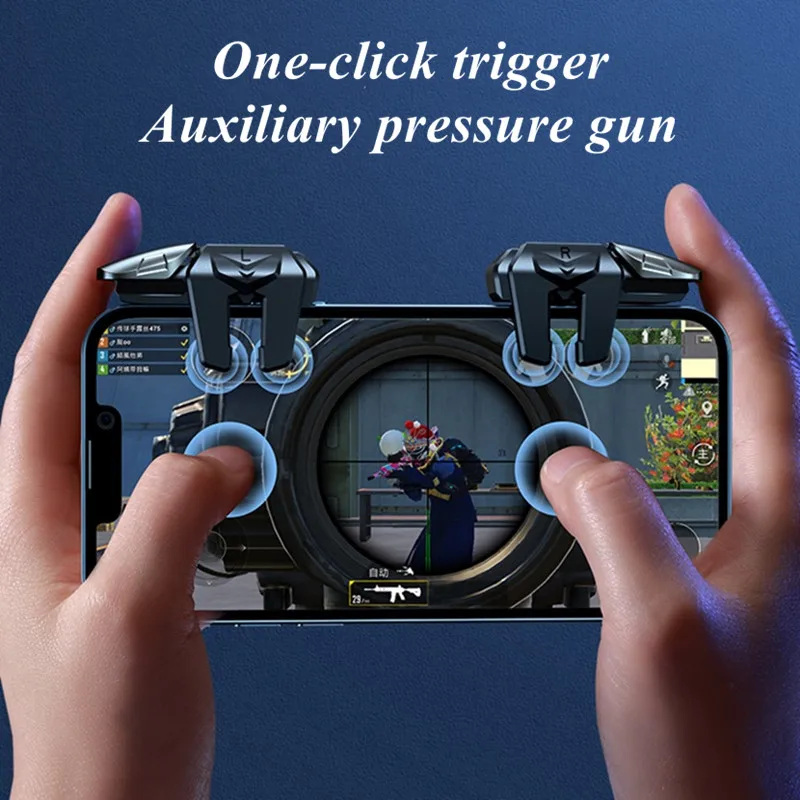 G21 Mobile Phone Game Trigger for PUBG Gaming Controller Aim Shooting L1 R1 Alloy Key Button IPhone Android Gamepad Joystick |