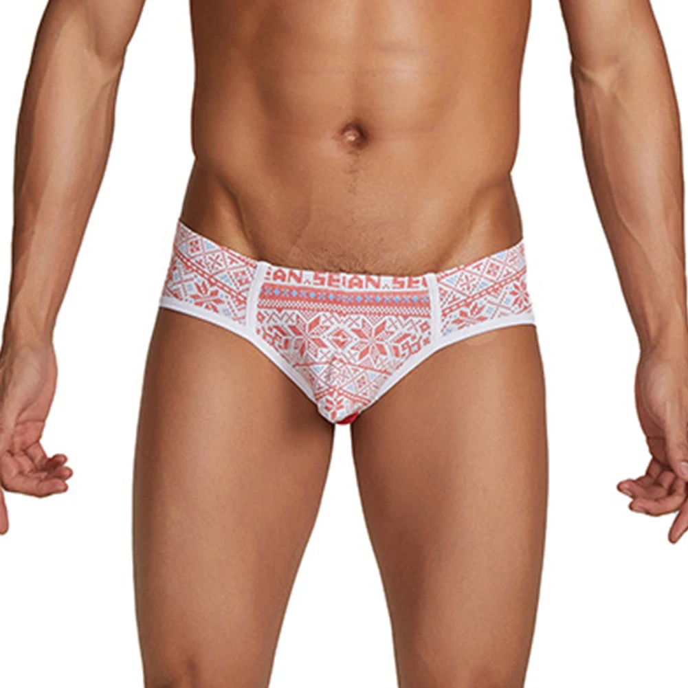 

Mens Sexy Printed Briefs Bulge Pouch Underwear Seamless Panties Fashion Man Underpants Patchwork Knickers Soft Low Rise Panties