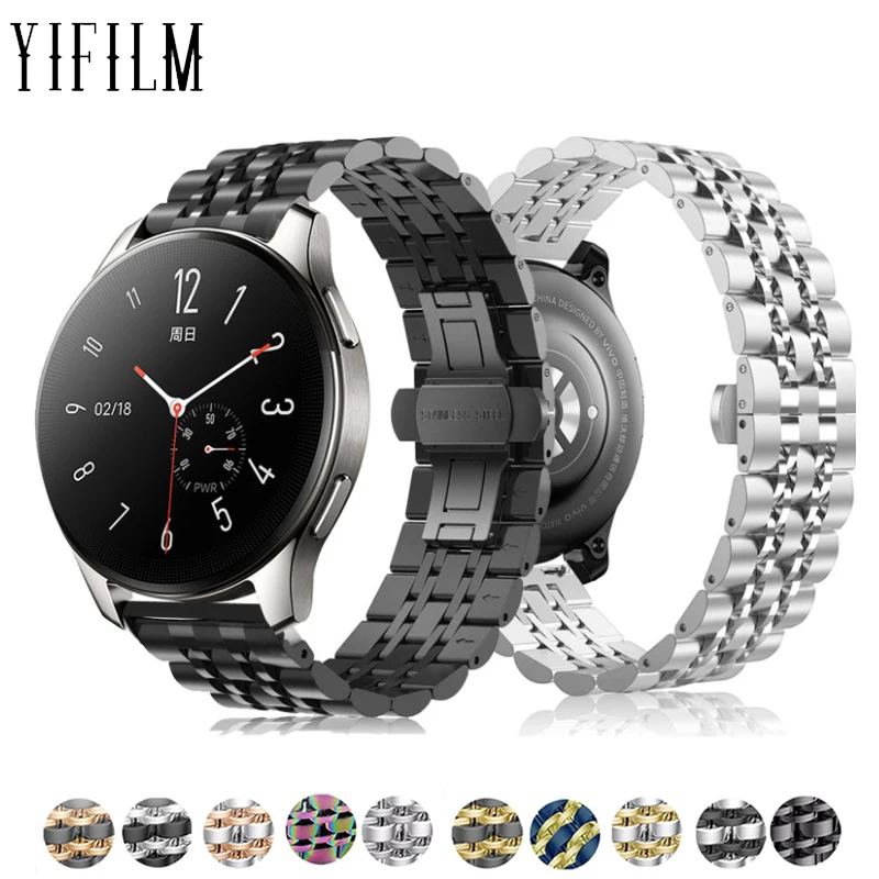 

Ремешок с застежкой-бабочкой для Garmin Vivoactive Vivomove Music Move 3 Luxe Style HR, прочный металлический противоударный ремешок для часов, аксессуары