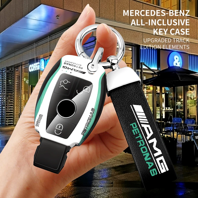 

ABS+TPU Car Key Case Bag for Mercedes Benz C E B A R Class GLA GLS GLK GLC CLA W204 W205 W212 W463 W176 2023 2022 Accessories