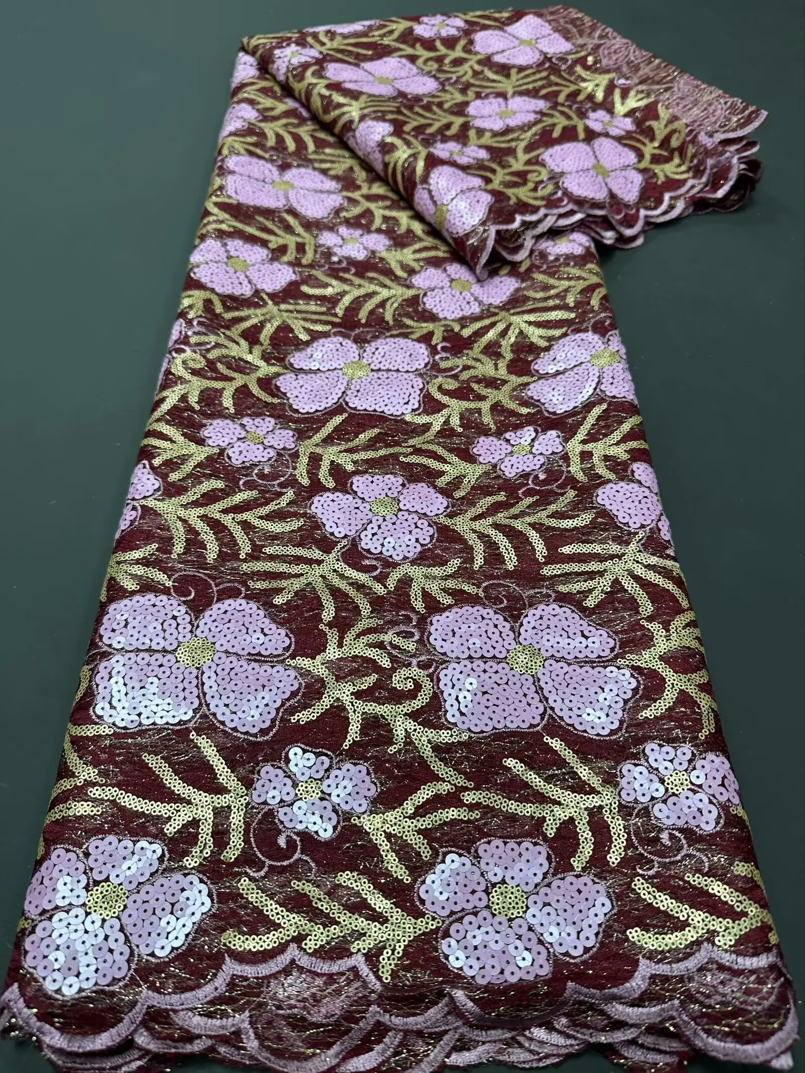 НОВАЯ французская 3D сетчатая кружевная ткань с блестками 2025 г. высокое качество