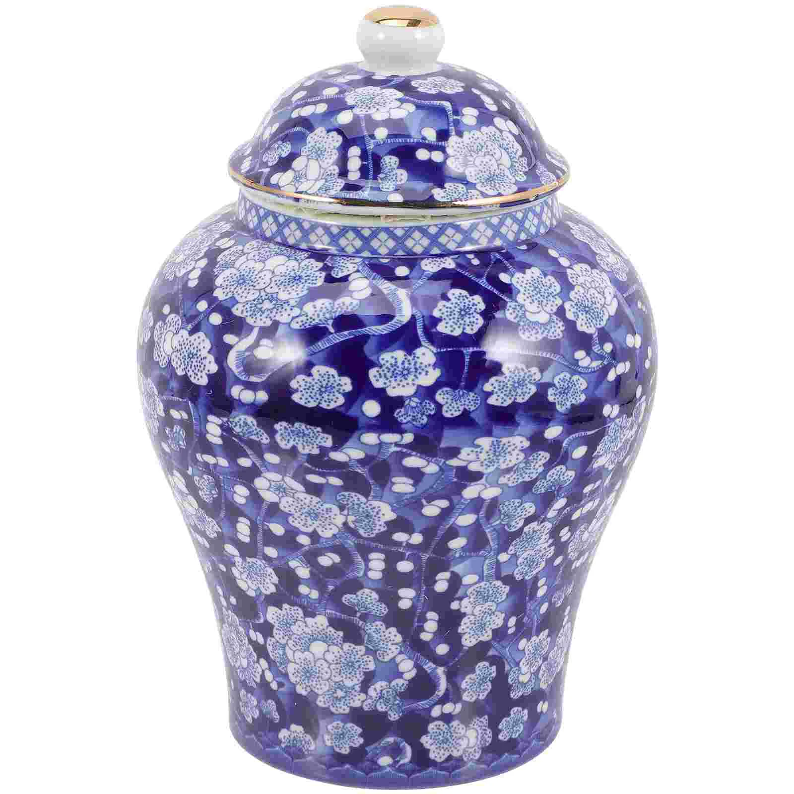 

Loose Tea Canister Ceramic Food Flower Bed Decor Chinese Style Jar Multi-function Home Accessory Vintage Vase Storage Set