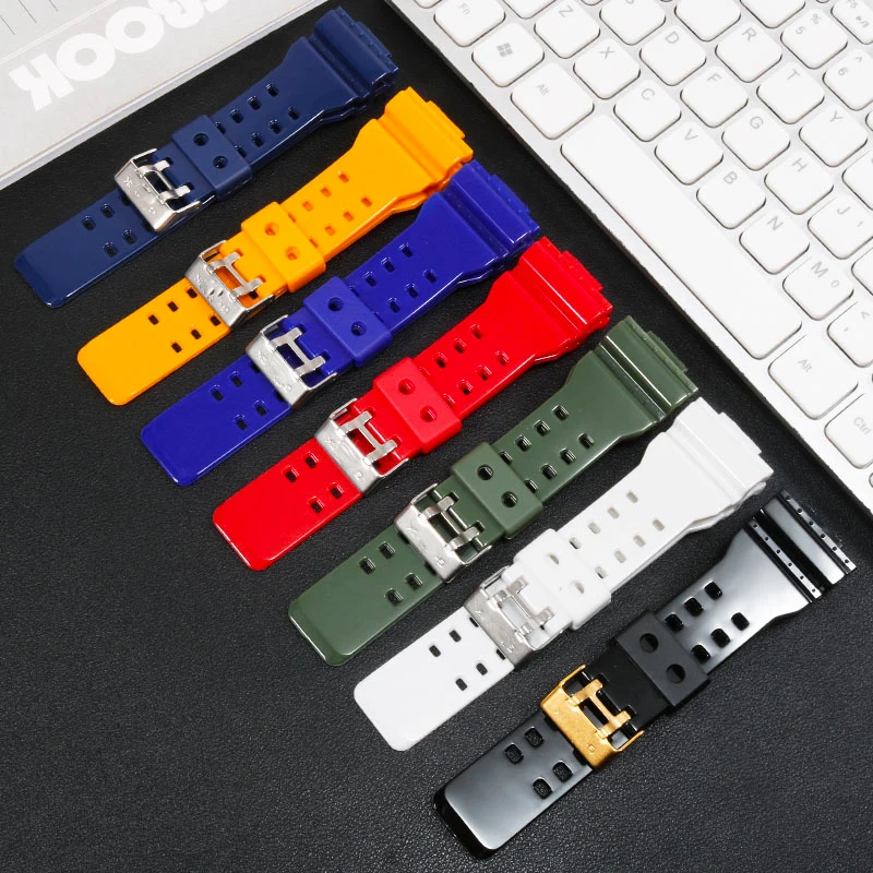 Силиконовый ремешок для часов блестящий яркий Чехол GSHOCK GA100 GD100 GD110 GD120 Сменные