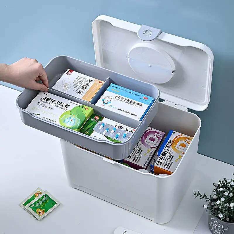 

Medicine Box, Family Pack, Complete Set of Medication Storage Box, Emergency Large Medical Box, Item Storage Organizer