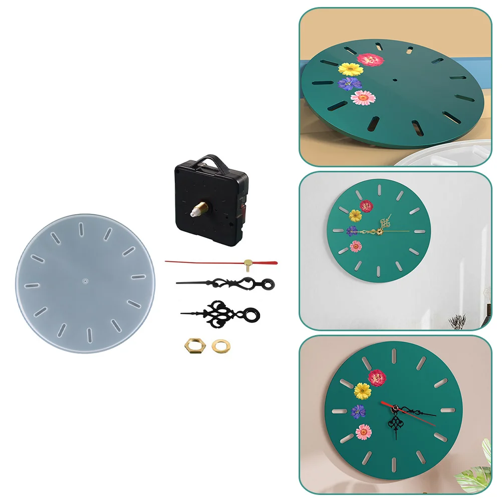 

Clock Mold Epoxy Resin Diy Wall Molds Silicone Casting Movement Dial Accessories Numeral Arabic Acrylic Craft Decor Watch