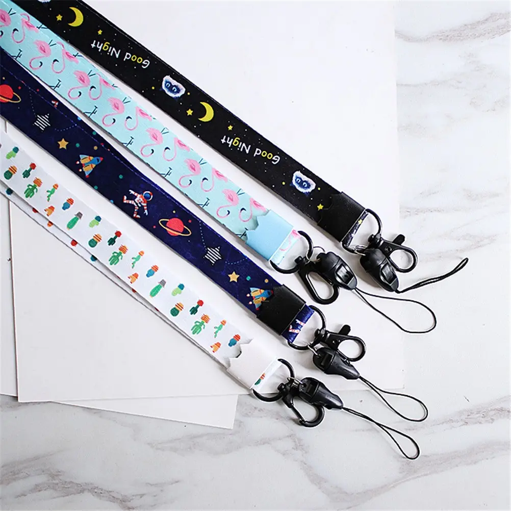 

1PCS Cute Cartoon Lanyard For Phones MP3 USB Flash Drives Keys Keychains ID Name Tag Badge Holders