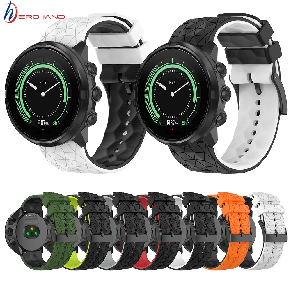

24mm Soft Silicone Strap For Suunto 9 7 D5/Suunto Spartan Sport/Wrist HR/Baro Watch Band Bracelet Replacement Watch Accessories