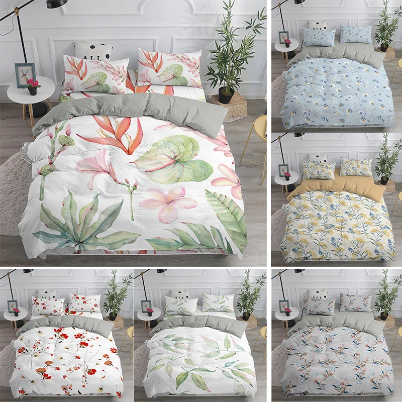 

Modern Daisy Flower Bed Sheet Double Large King Size Bedding Set Small Floral Youth Series Quilt Cover Pillowcase