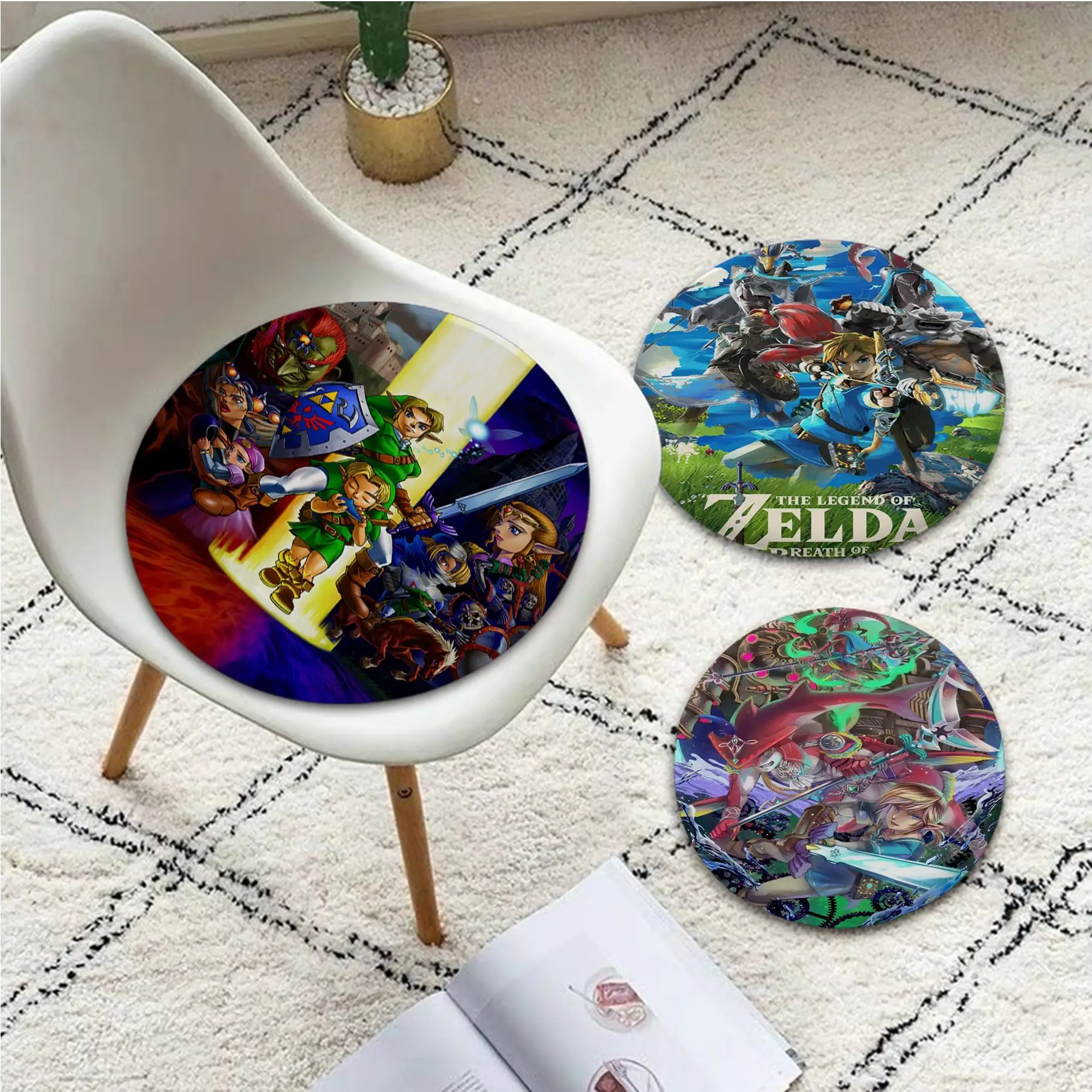 

Bandai The Legend Of Zelda Simplicity Stool Pad Patio Home Kitchen Office Chair Seat Cushion Pads Sofa Seat 40x40cm Mat